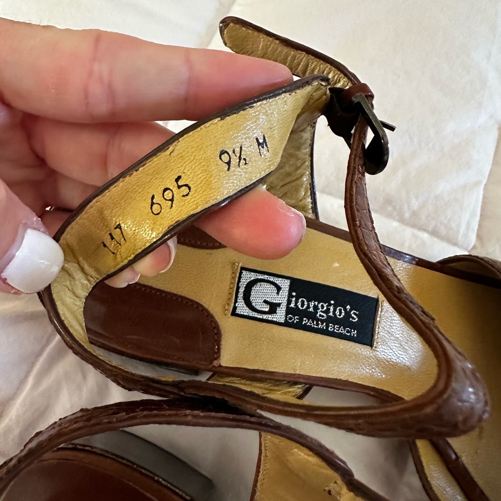 NWOT Giorgio’s of Palm Beach Genuine Crocodile Heels - Picture 9 of 13